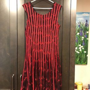 Lace and ribbon sleeveless dress